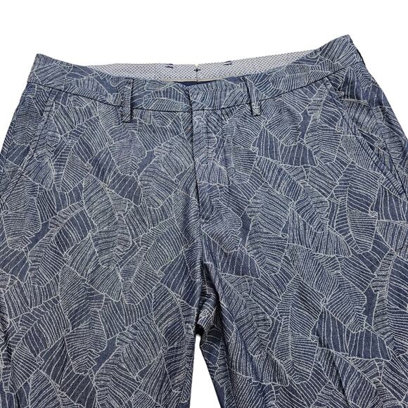 Bonobos Pants Mens Size 33 x 30 Slim Fit Blue Tropical Leaf Print Limited - Picture 5 of 16